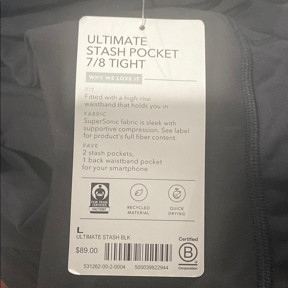 NWT Athleta Ultimate Stash Pocket 7/8 Tight - Picture 8 of 8